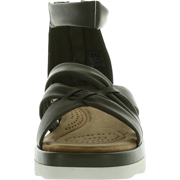 Clara Rae  Womens Strappy Cushioned Footbed Ankle Strap