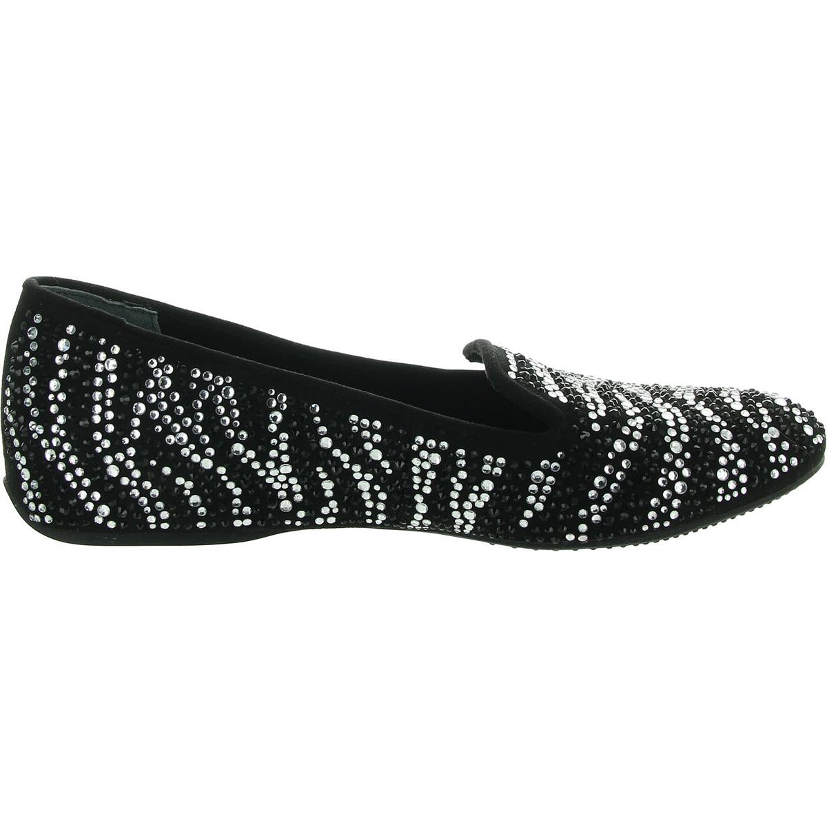 Womens Embellished Canvas Flat Shoes