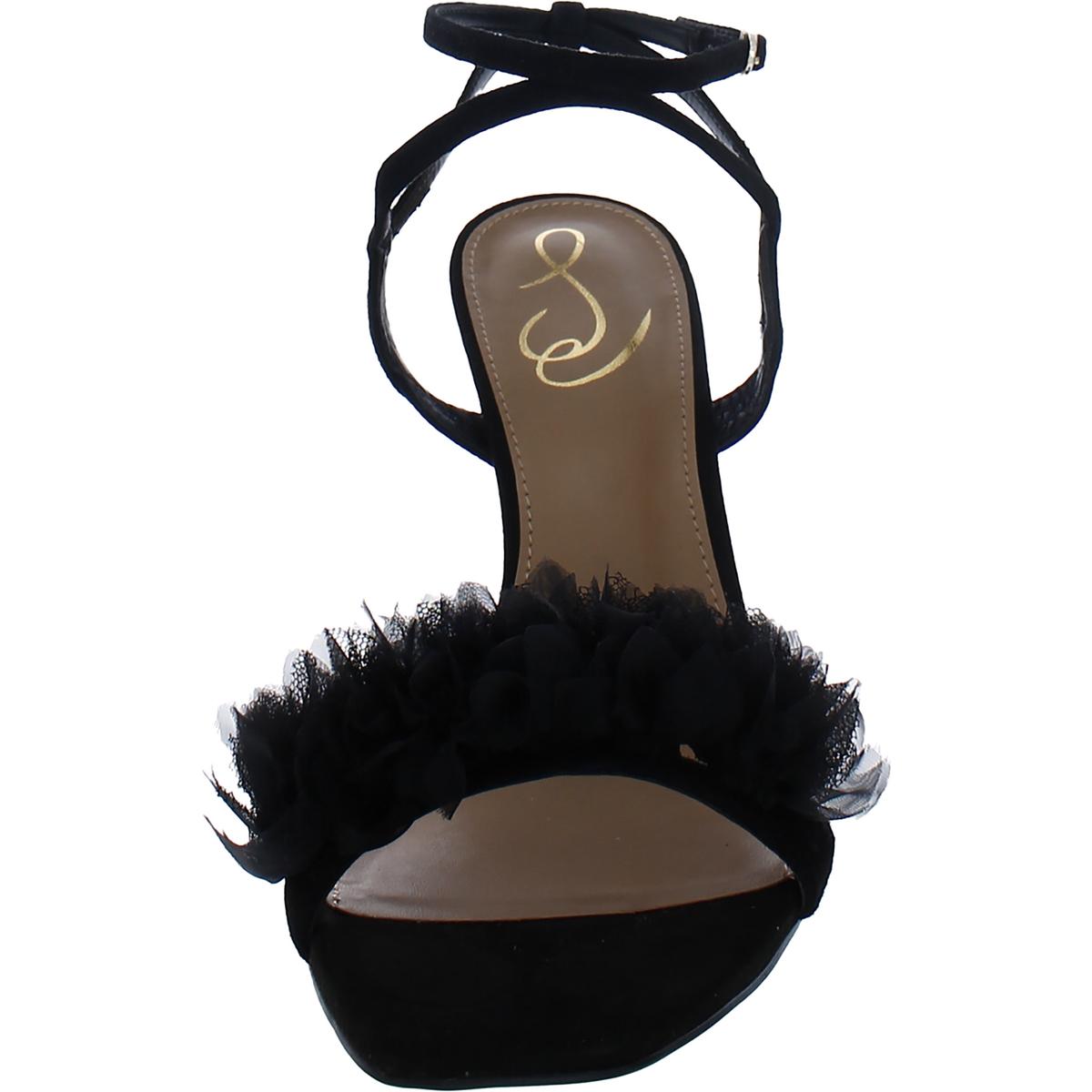 Leilani Womens Buckle Square Toe Heels