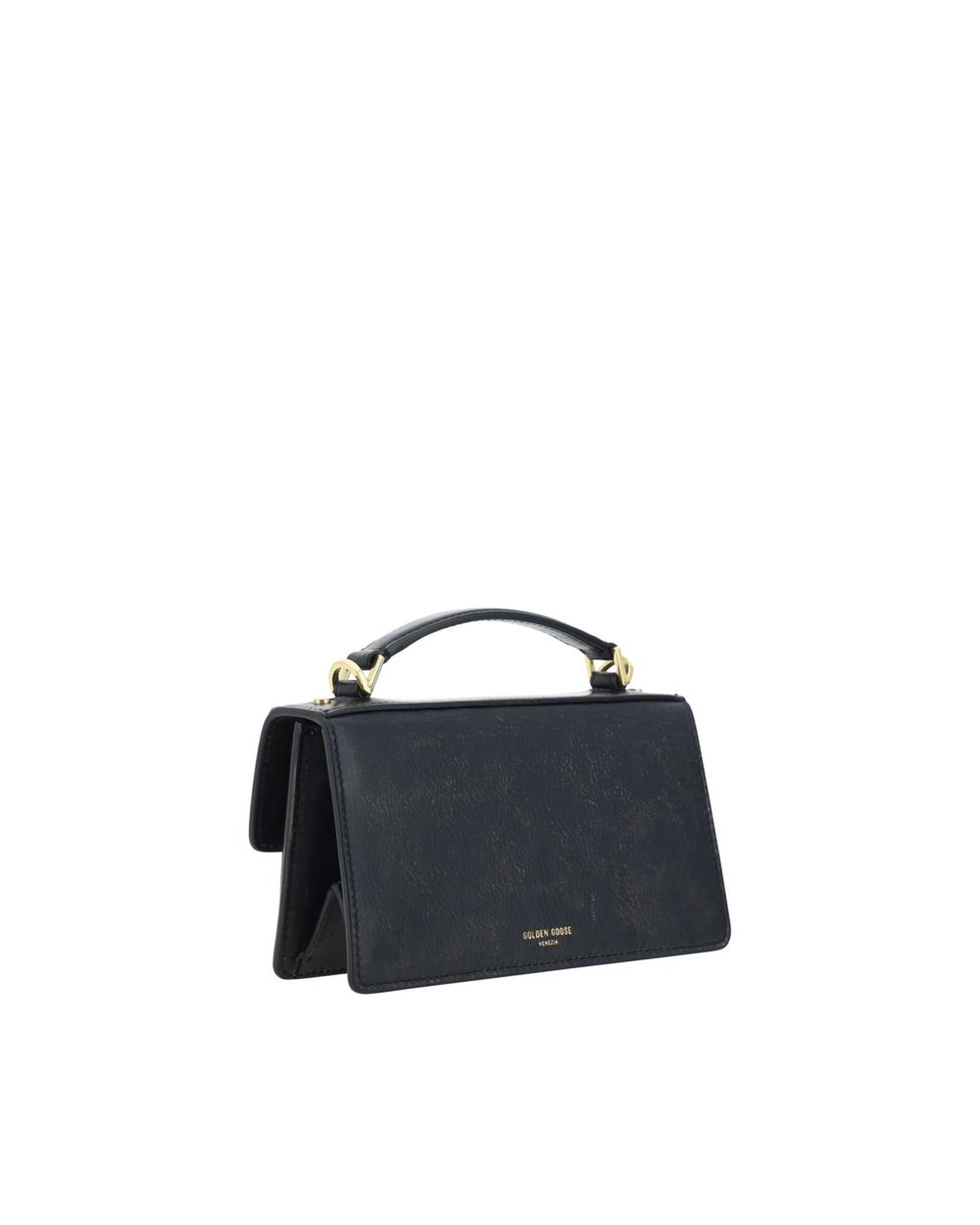 Golden Goose Top Handle Leather Handbag Women Black – Bluefly