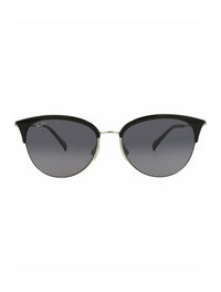 Maui Jim Womens Cat Eye Black Silver Grey Fashion Designer Eyewear