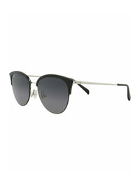 Maui Jim Womens Cat Eye Black Silver Grey Fashion Designer Eyewear