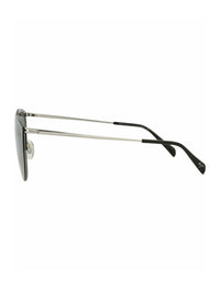 Maui Jim Womens Cat Eye Black Silver Grey Fashion Designer Eyewear