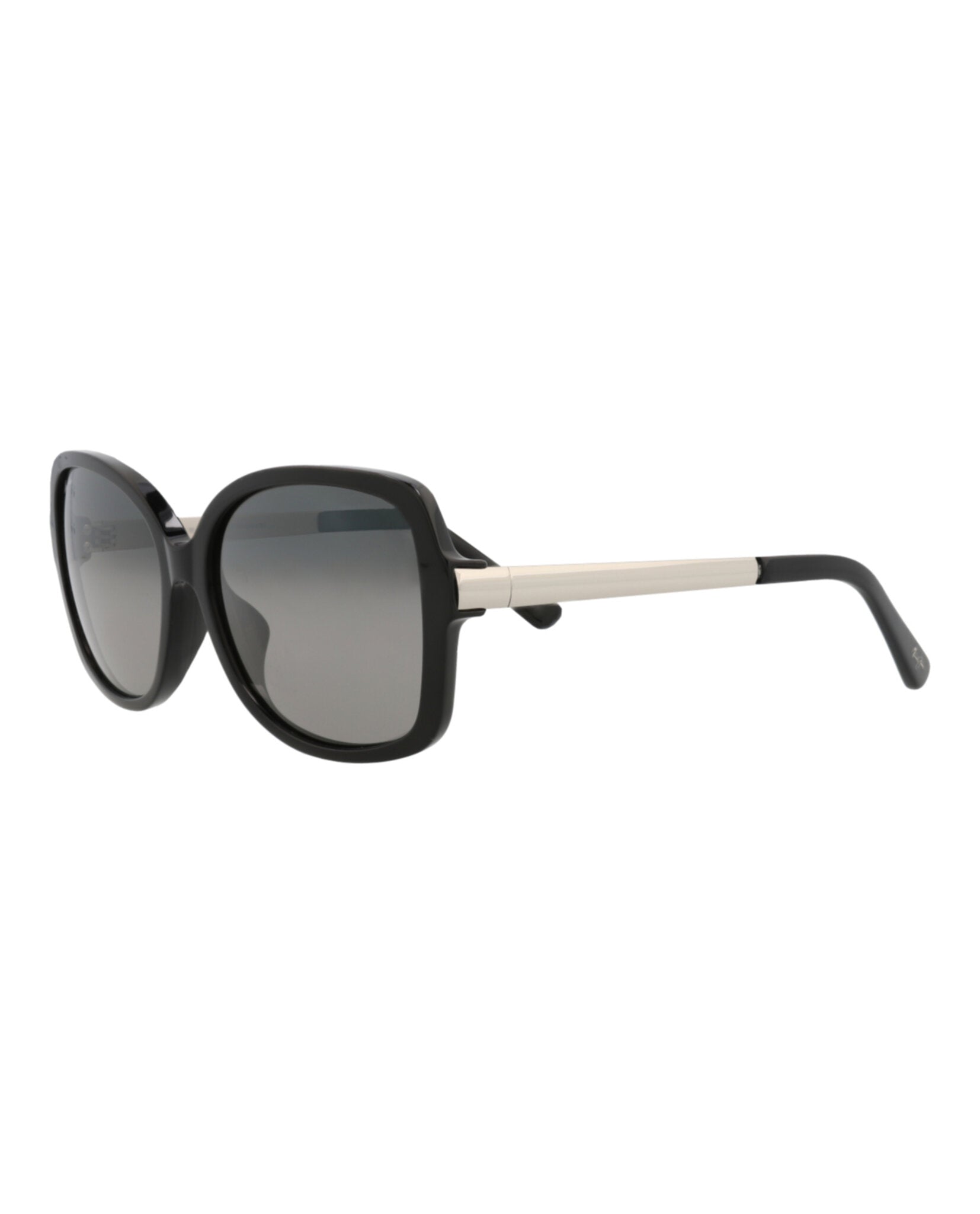 Maui Jim Womens Round/Oval Black Silver Grey Fashion Designer Eyewear