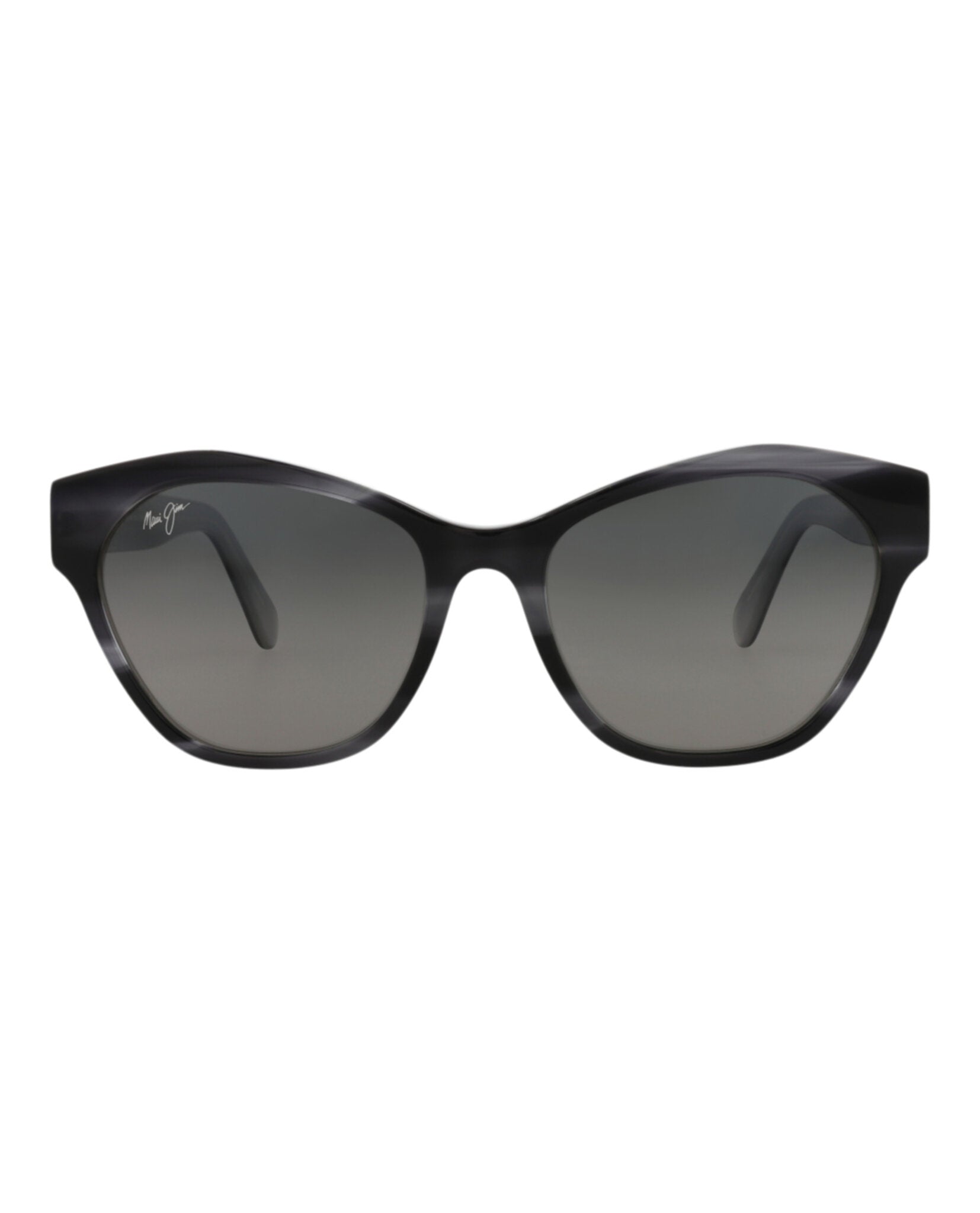 Maui Jim Womens Cat Eye Black Black Grey Fashion Designer Eyewear