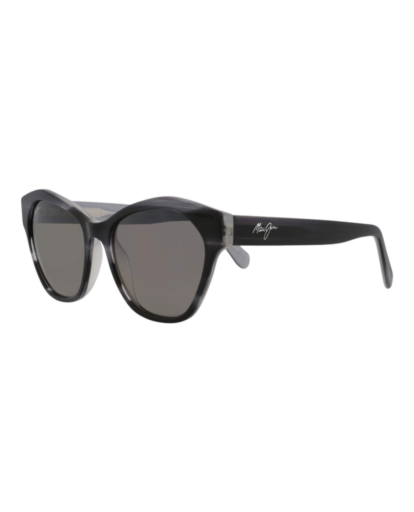 Maui Jim Womens Cat Eye Black Black Grey Fashion Designer Eyewear