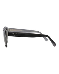 Maui Jim Womens Cat Eye Black Black Grey Fashion Designer Eyewear