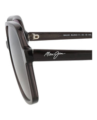 Maui Jim Womens Square/Rectangle Grey Grey Grey Fashion Designer Eyewear