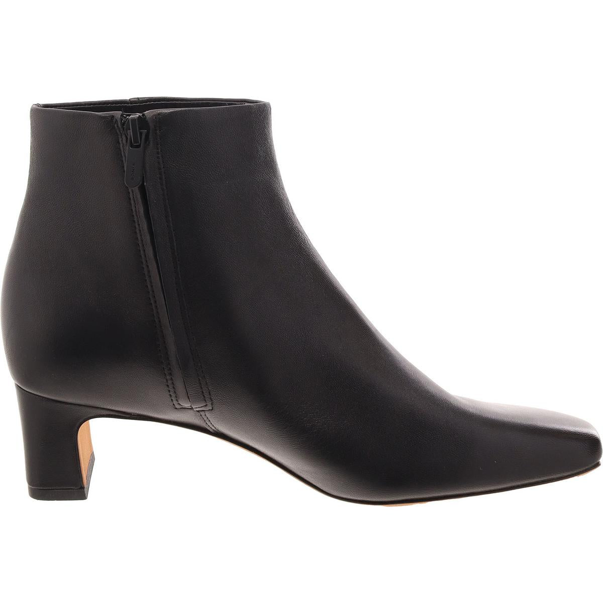 Womens Leather Zip Up Ankle Boots