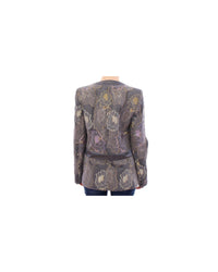 Roberto Fragata Women's Floral Embroidered Blazer Gray