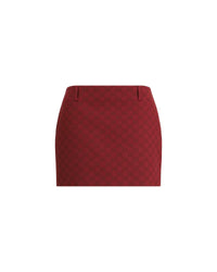 Gucci GG Monogram Skirt Women Bordeaux