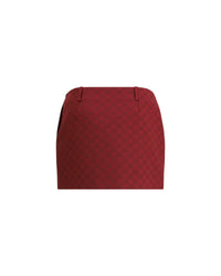 Gucci GG Monogram Skirt Women Bordeaux