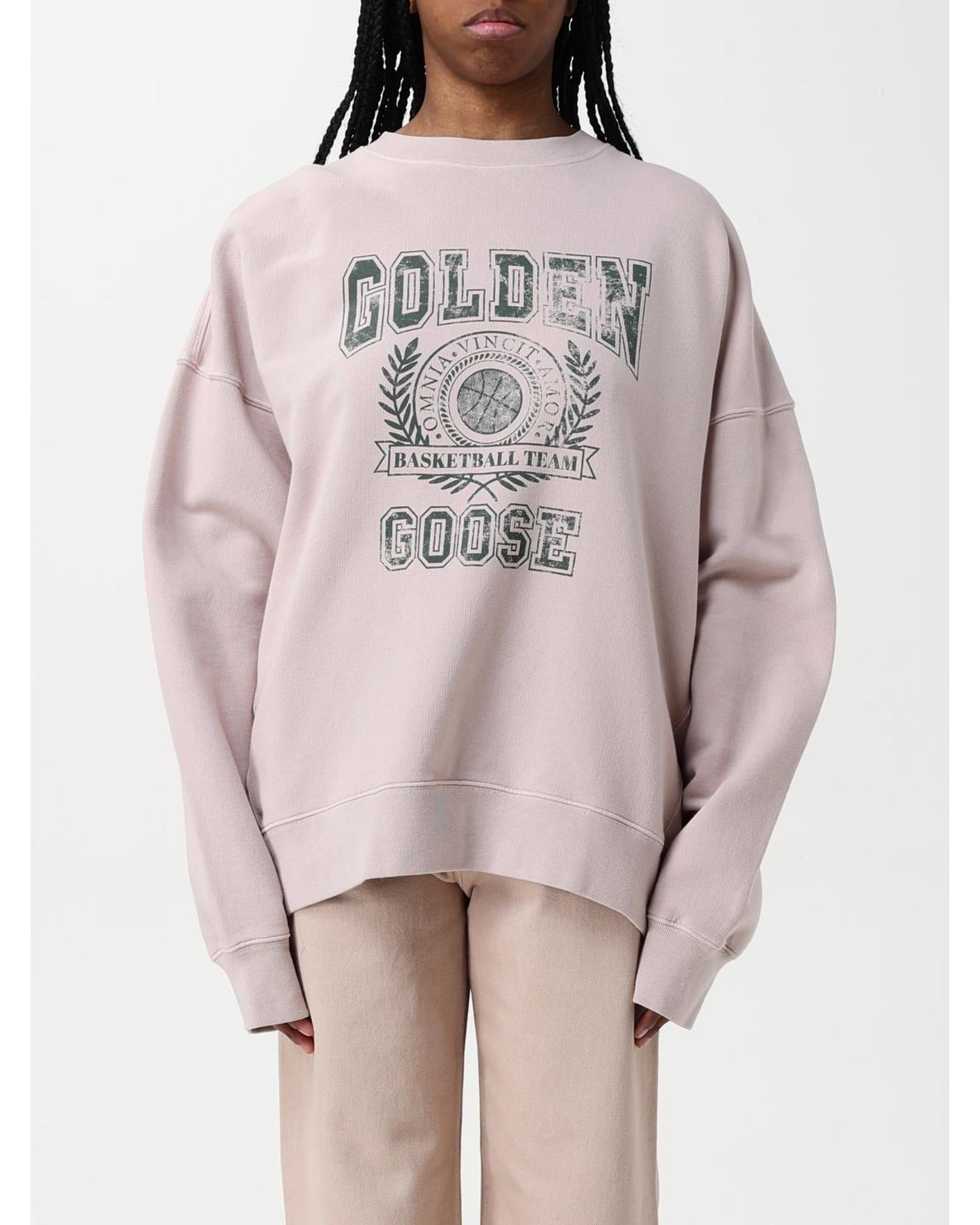 Golden Goose Basketball Team Sweatshirt Women Pink