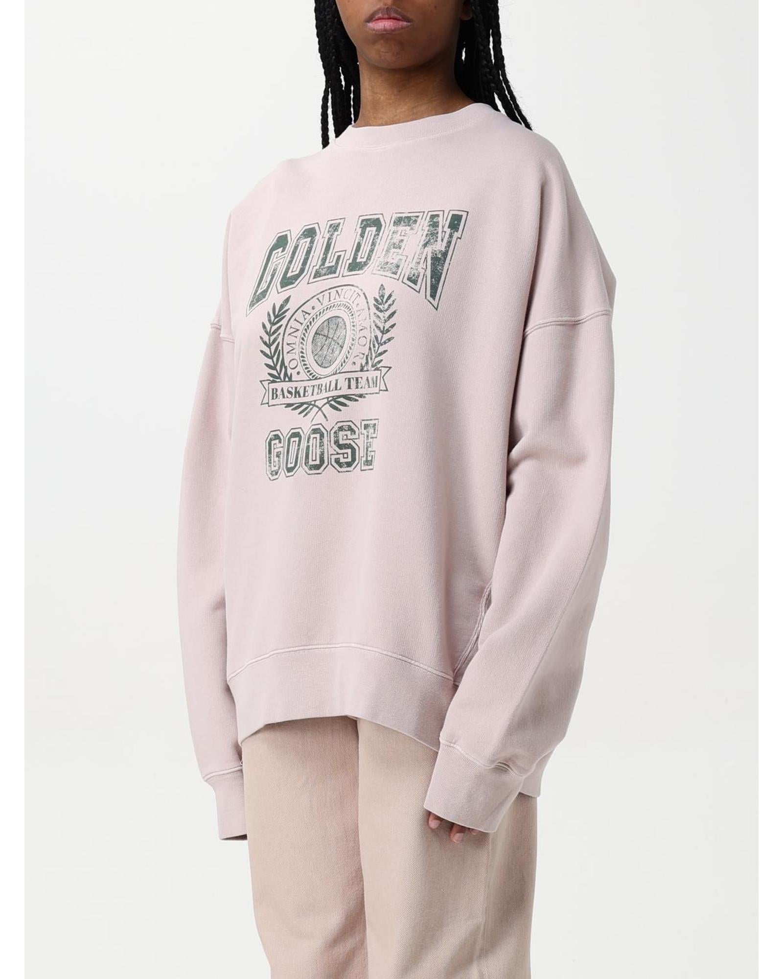 Golden Goose Basketball Team Sweatshirt Women Pink