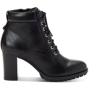 Lucillee Womens Faux Leather Lace Up Ankle Boots