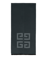 Givenchy Mens Split Oblong Scarf One Size Grey