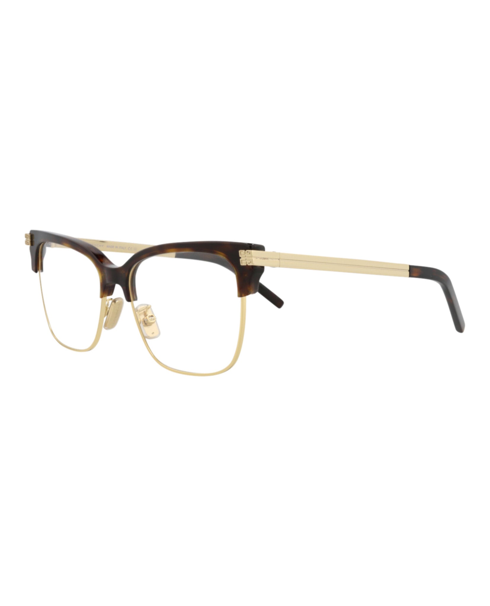Givenchy Womens Cat Eye Havana Gold Transparent Fashion Designer Eyewear