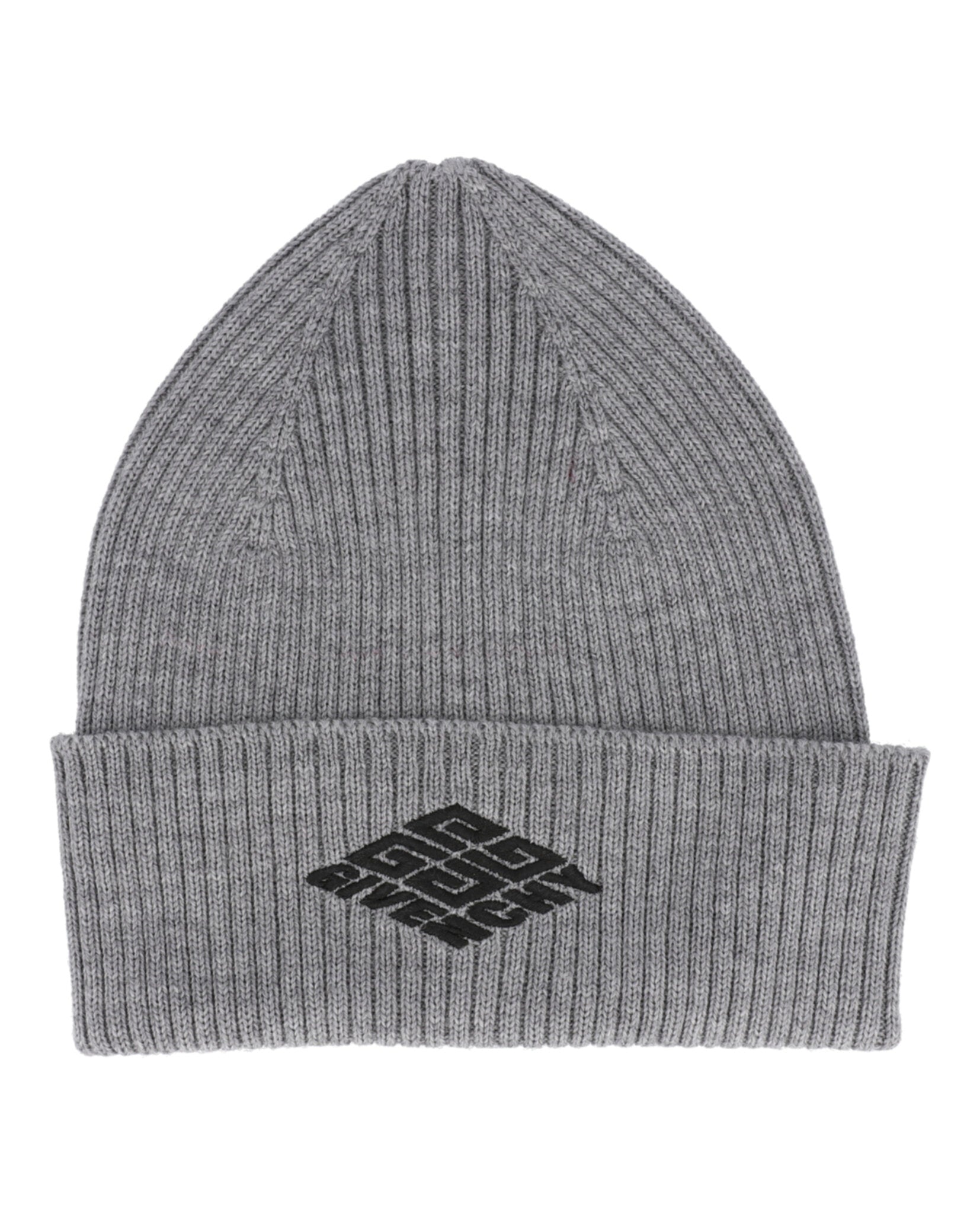 Givenchy Mens Logo Skater Beanie One Size Grey Black