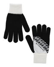 Givenchy Mens  Ribbed Logo Wool Gloves