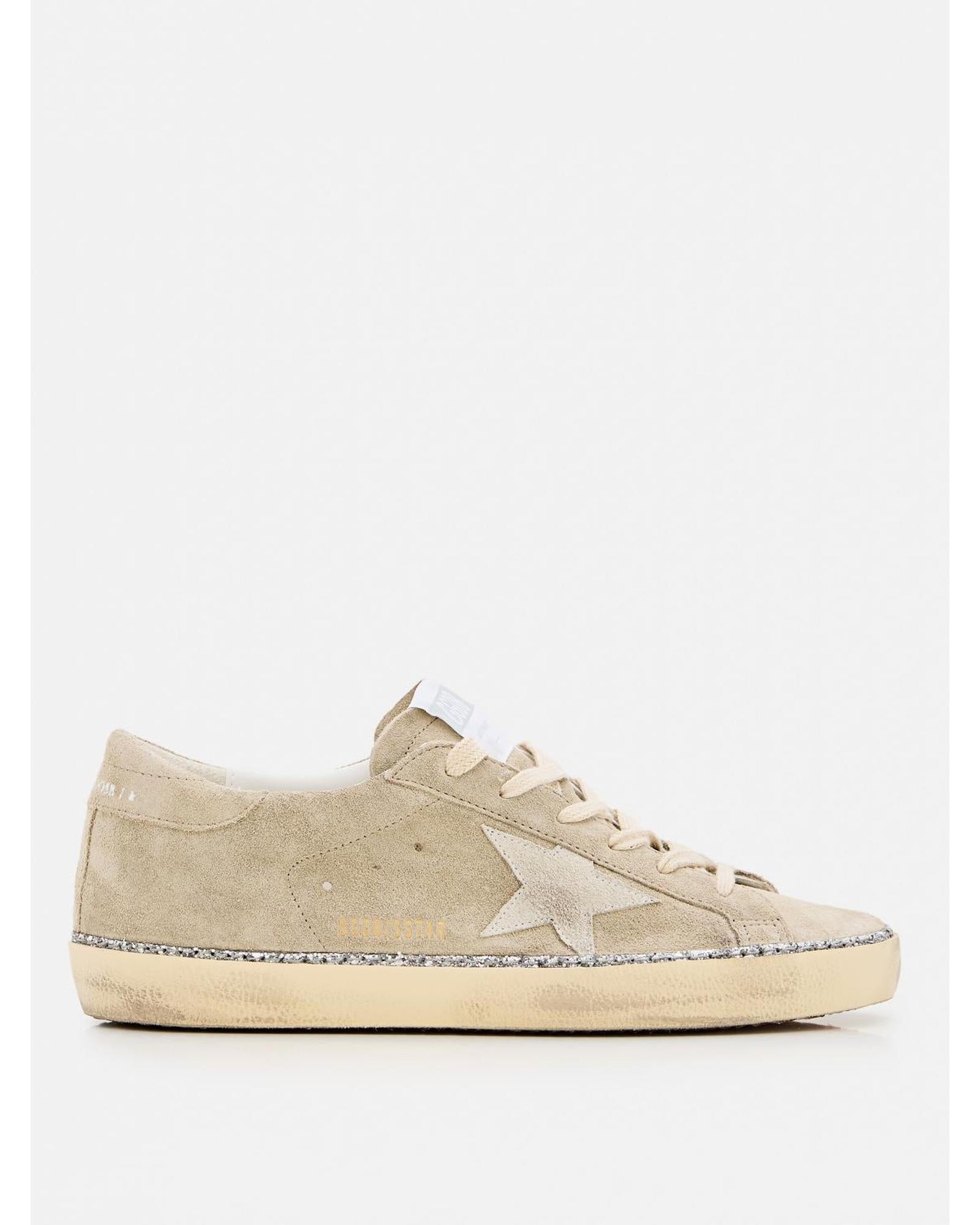 Golden Goose Superstar Sneaker Glitter Detail Women Beige 35 Beige