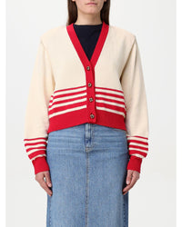 Golden Goose Striped Knit Cardigan Women Red