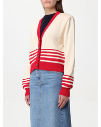Golden Goose Striped Knit Cardigan Women Red