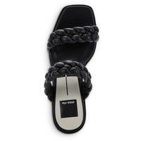 Wiley Womens Faux Leather Slip-On Platform Sandals