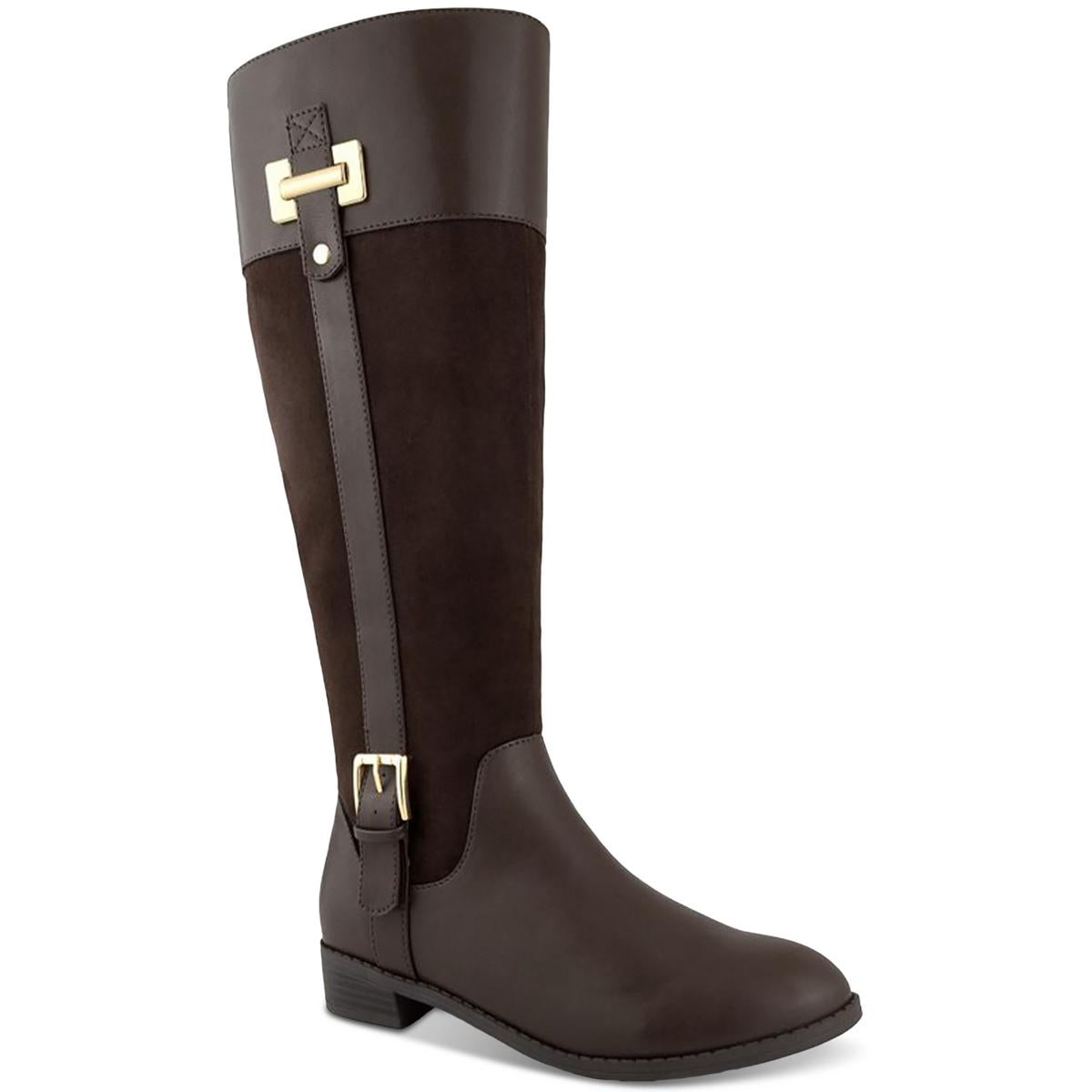 Deliee 2 Womens Wide Calf Knee-High Riding Boots