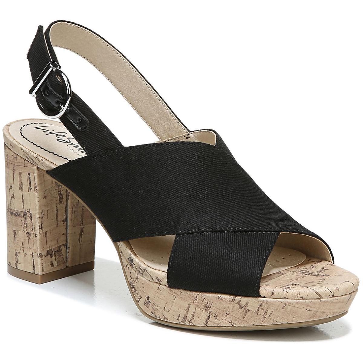 Lara Womens Padded Insole Canvas Platform Sandals