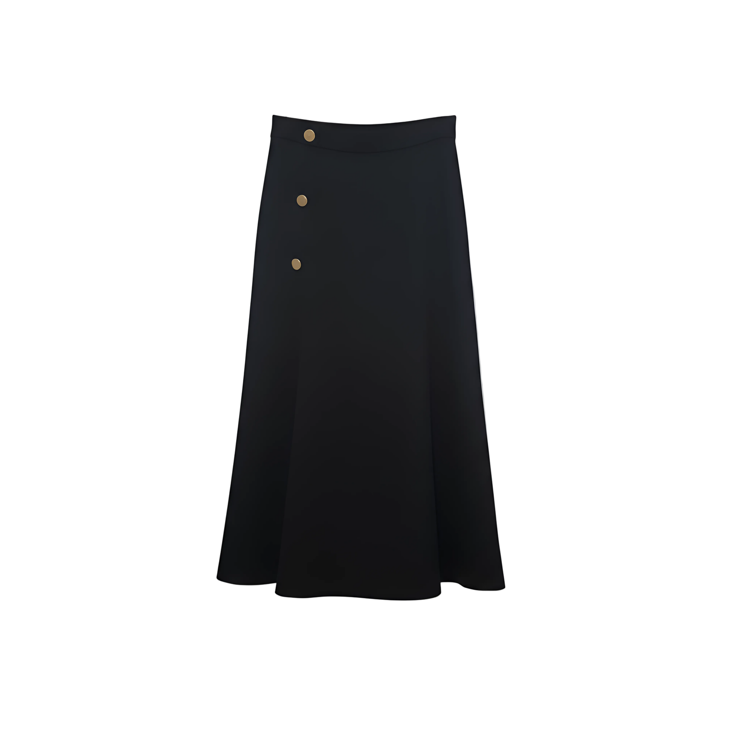 Tom Ford Textured Knit Maxi Skirt with Gold Buttons