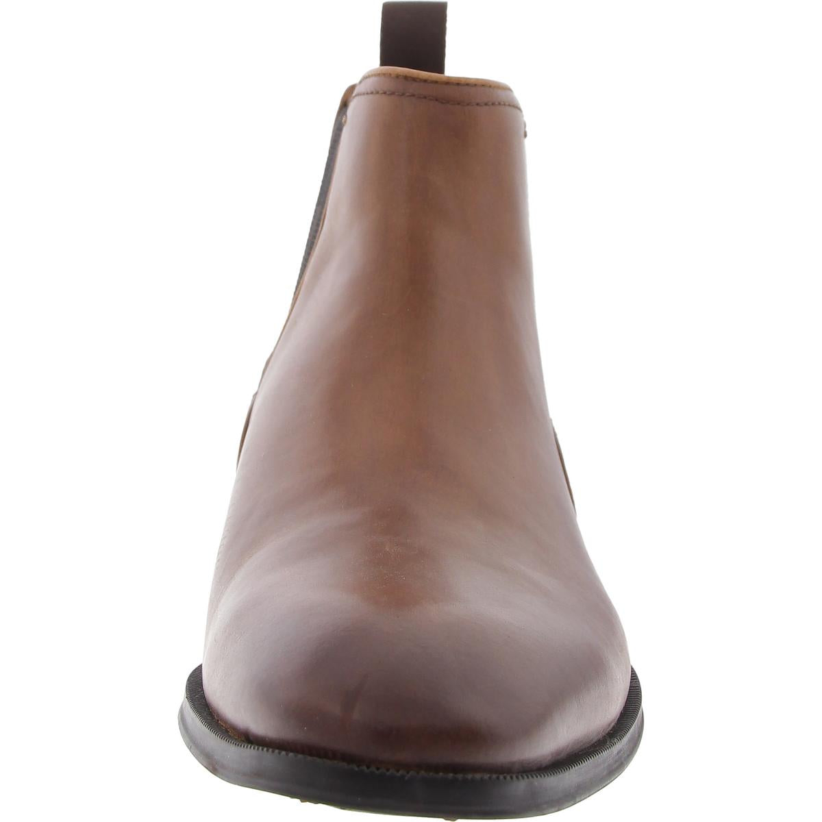 11834221 Mens Laceless Leather Chelsea Boots