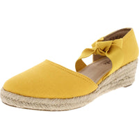 Kascade Womens Canvas Strappy Espadrilles 10 Wide Marigold Canvas