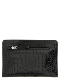 TOM FORD Tom Ford Men Croc Print Leather Clutch Bag