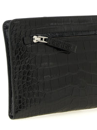 TOM FORD Tom Ford Men Croc Print Leather Clutch Bag