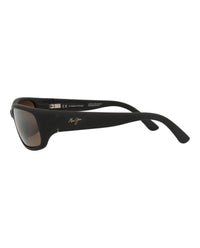 Maui Jim Maui Jim Unisex Shield/Wrap Black Black Bronze Fashion Designer Eyewear