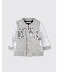 Givenchy Kids Varsity Jacket Letter Print Grey