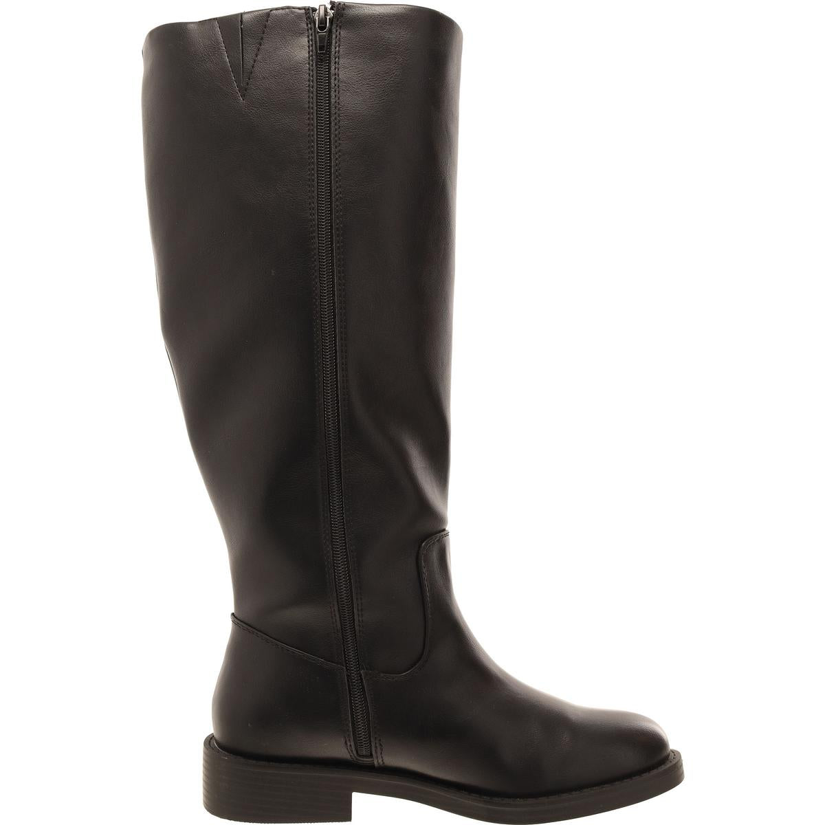 Pennie Womens Faux Leather Riding Knee-High Boots