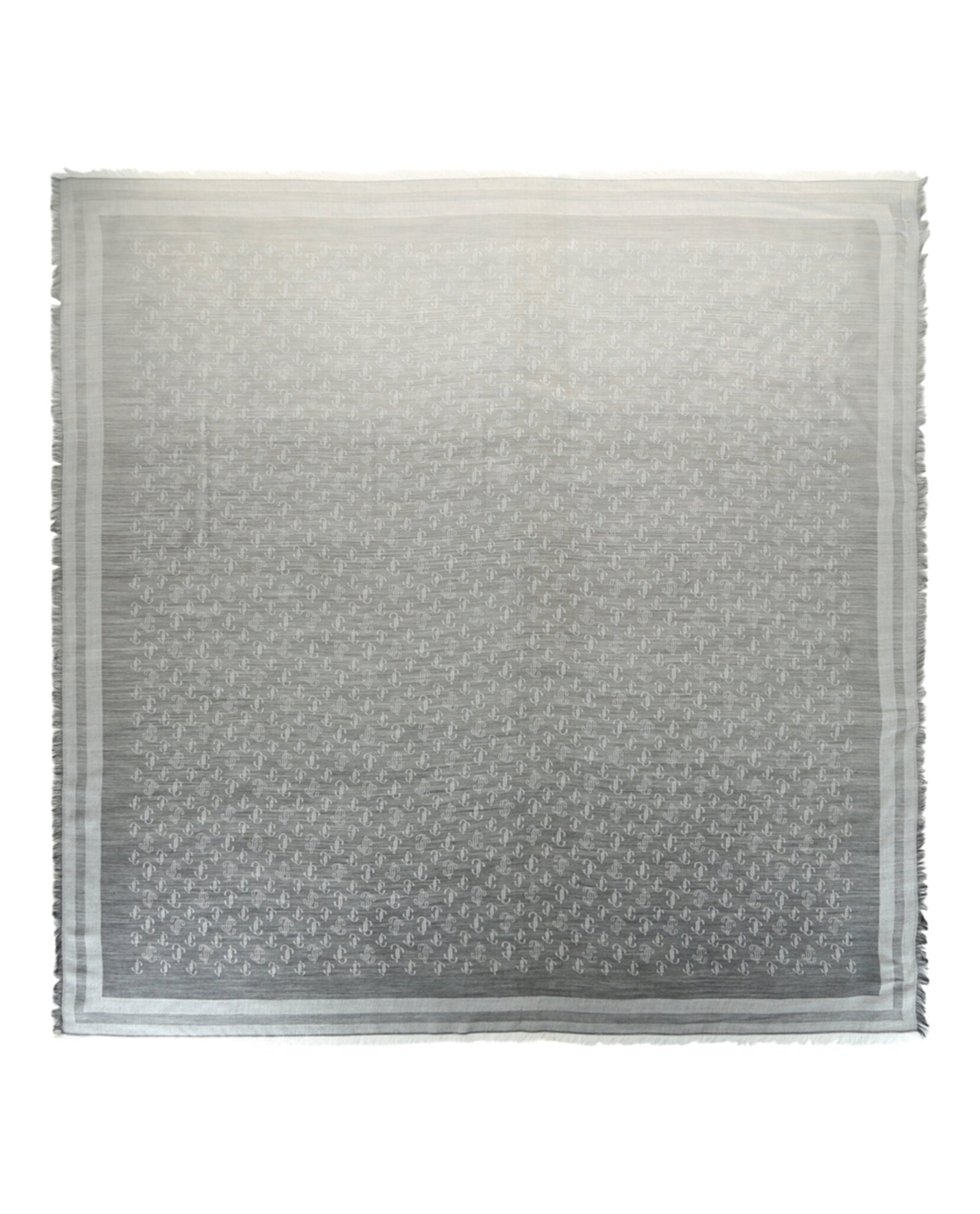Jimmy Choo Womens Logo Wool Blend Scarf Grey