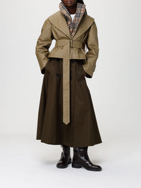BURBERRY Burberry Women Cropped Cotton Jacket With Check Quilting