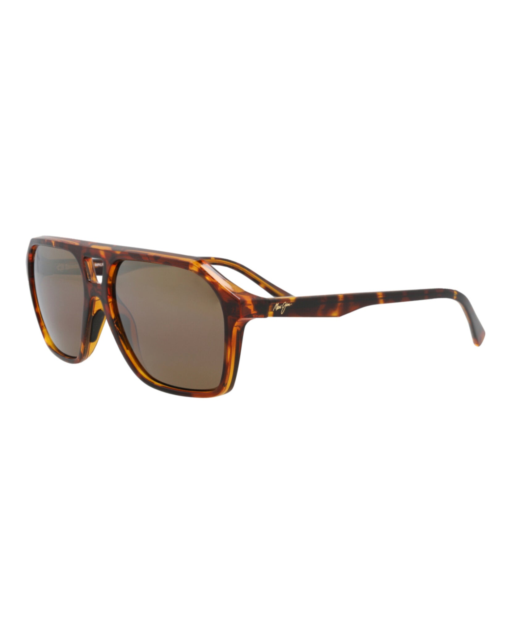 Maui Jim Maui Jim Mens Square/Rectangle Tortoise Tortoise Bronze Fashion Designer Eyewear