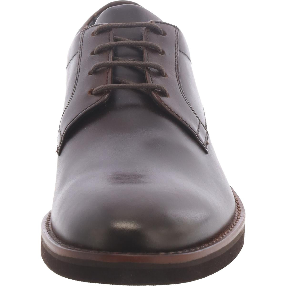 Sadio Mens Leather Lace-Up Derby Shoes