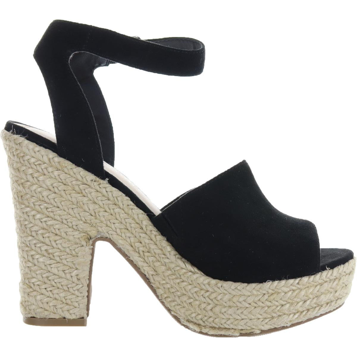 Fey Womens Buckle Block Heel Platform Sandals