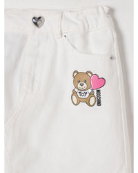 Moschino Denim Mini Skirt Teddy Bear Print Kids Blue