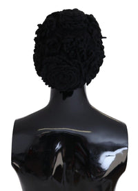 Dolce & Gabbana Women's Black Rose Beanie