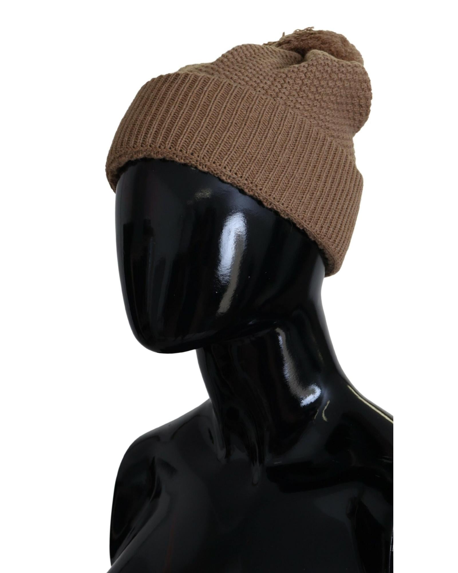 Dolce & Gabbana Fur Ball Knitted Beanie Hat