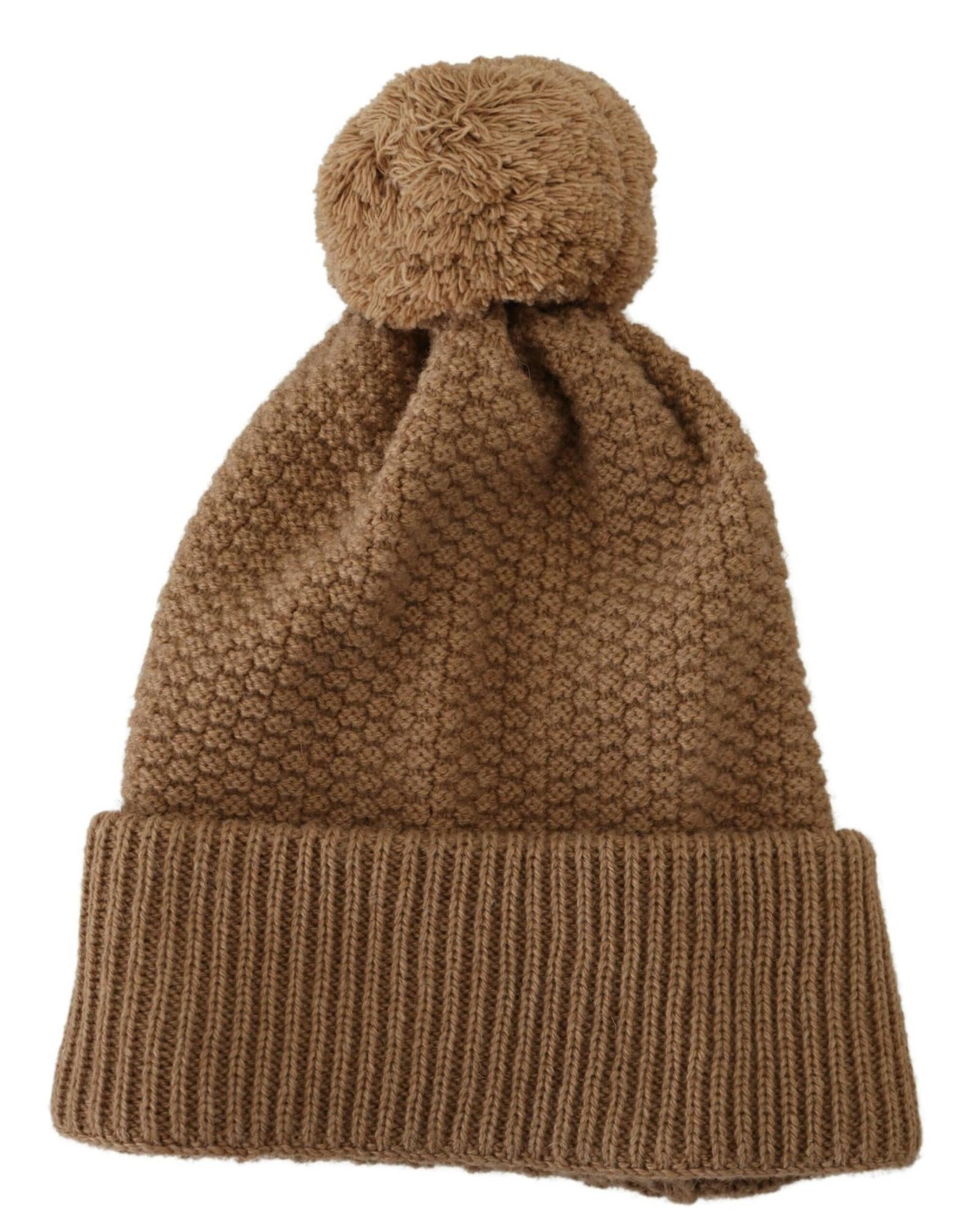 Dolce & Gabbana Fur Ball Knitted Beanie Hat