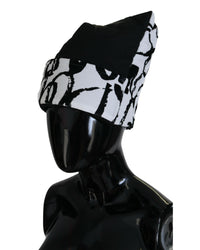 Dolce & Gabbana Abstract Print Beanie BlackWhite