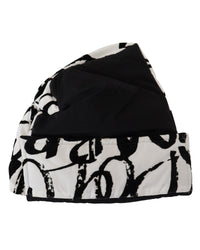 Dolce & Gabbana Abstract Print Beanie BlackWhite