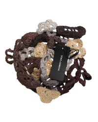 Dolce & Gabbana Crochet Flower Appliqu Hat Women Multicolor