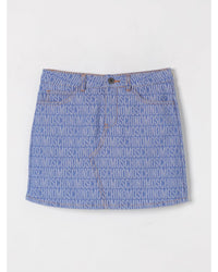 Moschino Logo Denim Mini Skirt Kids